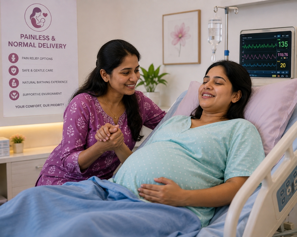 Painless and normal delivery care